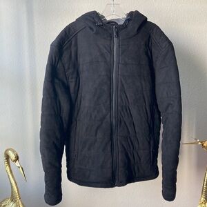 Zara Suede Hooded Jacket